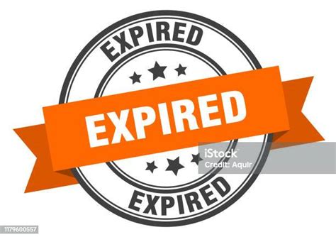 Expired Label Expired Orange Band Sign Expired Stock Illustration