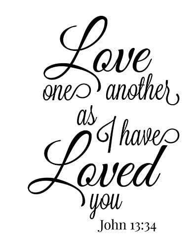 Love One Another As I Have Loved You Quote Wall Art Decor