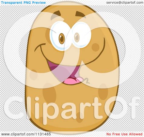 Cartoon Of A Happy Potato Mascot Royalty Free Vector Clipart By Hit