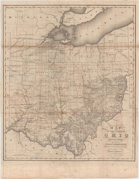 Old World Auctions Auction 177 Lot 232 Map Of The State Of Ohio