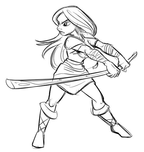 Warrior Girl Drawing At Getdrawings Free Download