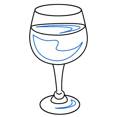 How To Draw Wine Glass Step 9 Wine Glass Drawing English Wine Object