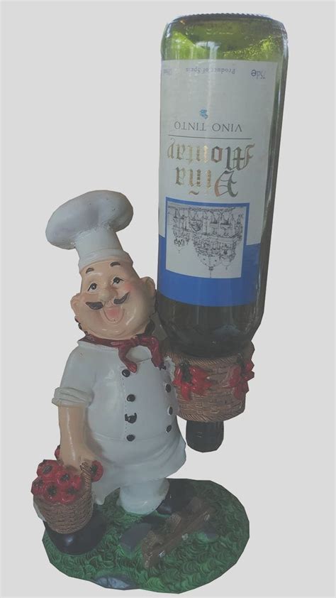 Chef Wine Holder Statue In 2023 Wine Holder Wine Bottle Holders Statue