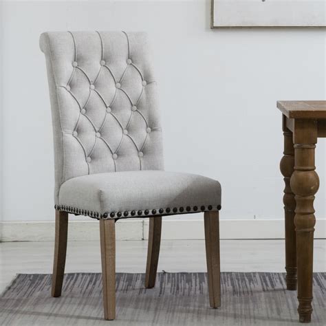 Canora Grey High Back Tufted Parsons Upholstered Padded Dining Room