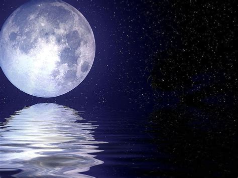 moon reflection on water moon and stars moon night hd wallpaper pxfuel