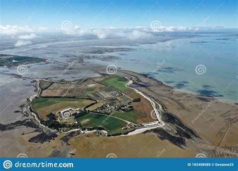 Madame Island Charente Maritime Seen From The Sky Stock Image Image Of Atlantic Aerial