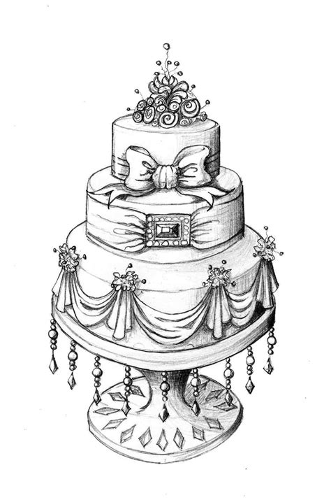 Vintage Wedding Cake Clip Art Wedbridal Site Cake Sketch Cake