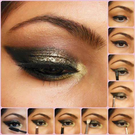 Eye Makeup Tutorial Glittery Black Smokey Eyes Beauty Fashion