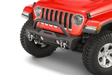 Tactik Stubby Front Bumper With Hoop For 18 23 Jeep Wrangler Jl