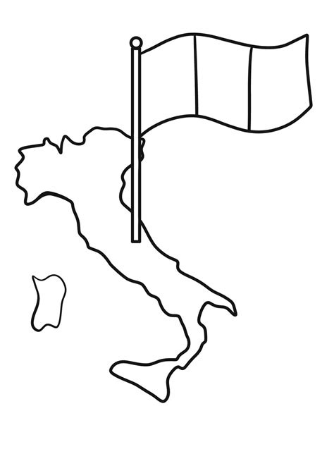 Cascata Condizionale Vittoria Bandiera Italiana Disegno Da Colorare