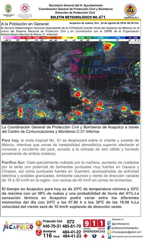 Consulta clima el fin de semana en acapulco, estado de guerrero. El clima en Acapulco HOY viernes 24 de agosto de 2018