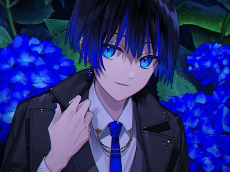 Anime Boy With Blue Hair Telegraph