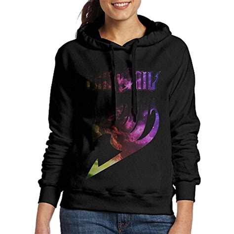 Evaly Womens Unique Fairy Tail Poster Pullover Sweatshirt Black
