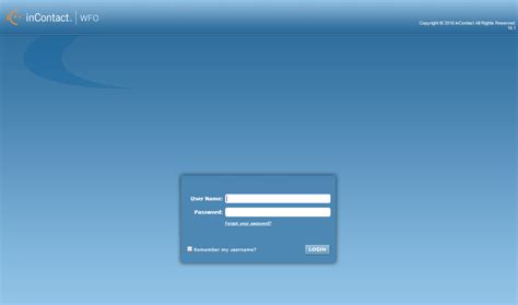 Log In To The Incontact Wfo Web Portal