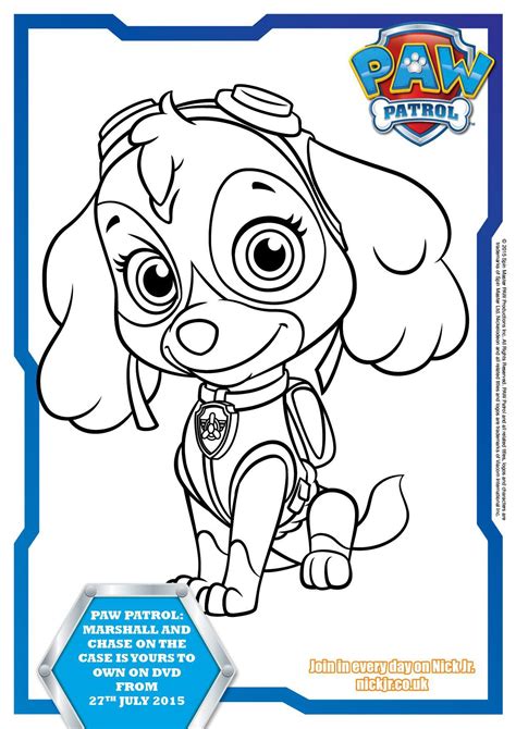 Paw Patrol Coloring Pages Skye - Coloring Home