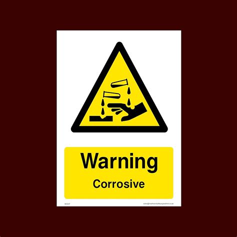 Warning Corrosive Sticker Self Adhesive Sign Wcd Danger Acid