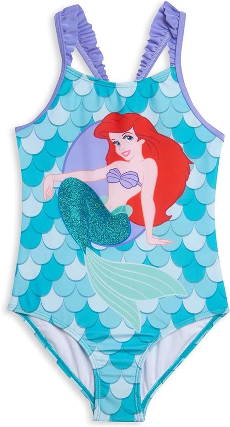 Disney Little Mermaid Ariel One Piece Bathing Suit Aqua Clothing
