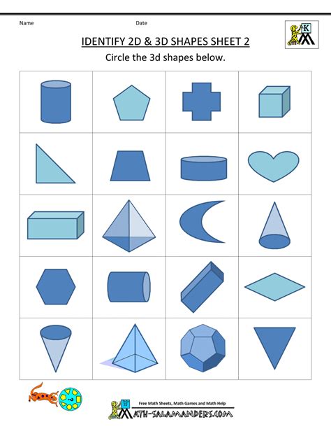 2d And 3d Shapes Worksheets And Activities By Classroom Resource Queen