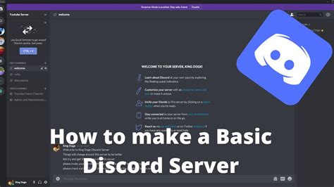 How To Make A Basic Discord Server Youtube