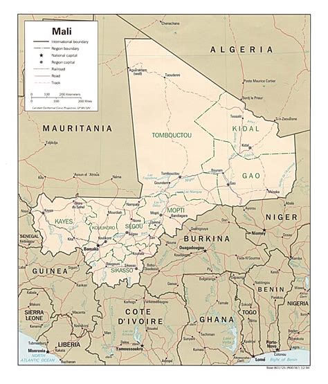 Mali Map Travel Information Tourism And Geography