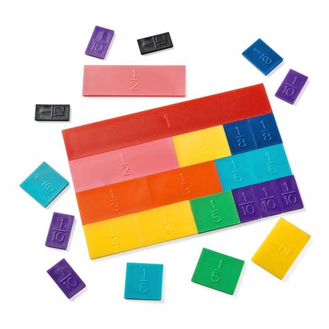 Buy Hand2mind Plastic Rainbow Fraction Tiles Montessori Math Materials