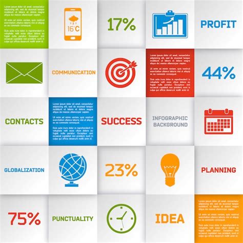 Gesch Ft Infografik Quadrate Kostenlose Vektor