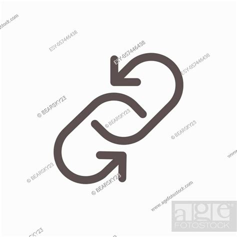 Website Link And Connectedness Icon With A Chain Link Stock Vector
