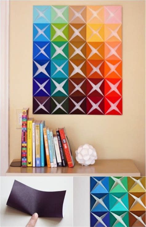 Paper flowers are surprisingly easy to make and the project is a great way to sharpen your paper crafts skills. 26 Easy and Gorgeous DIY Wall Art Projects that Absolutely Anyone can Make | Paper wall art, Diy ...