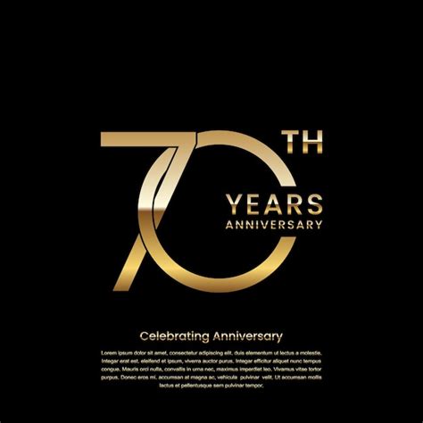 Premium Vector 70th Anniversary Celebration Golden Anniversary Logo