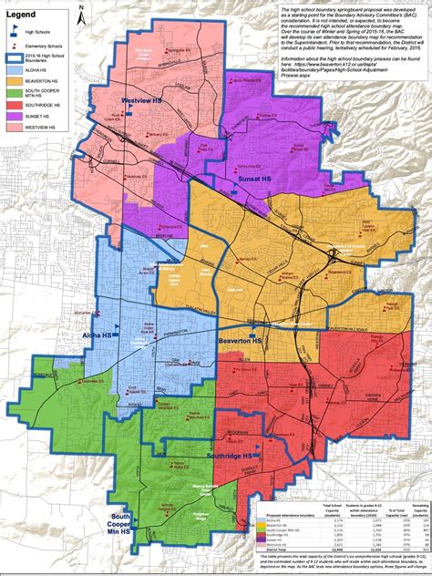Beaverton Releases Preliminary High School Boundary Change Map