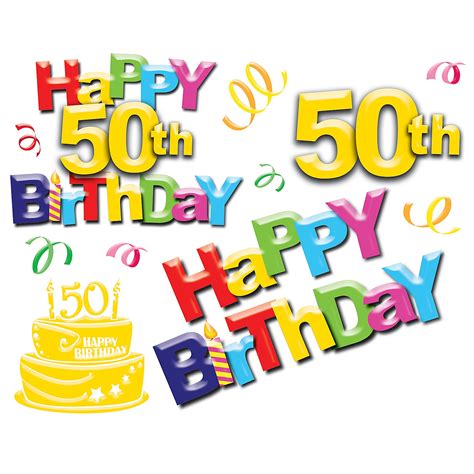 Clip Art For Happy 50th Birthday Free Image Download