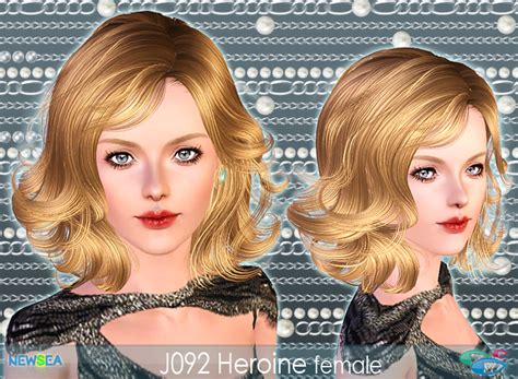 Look at a photo of yourself that has the hair off your face and or hairstyles that just cover over your beautiful face shape. J092 Heroine - Below the chin hairstyle by NewSea - Sims 3 ...