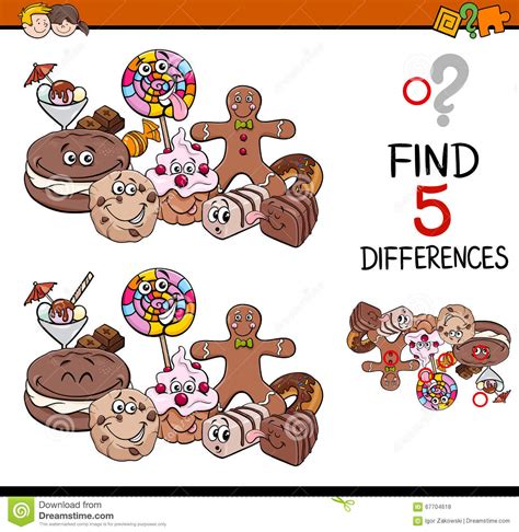 Find The Differences Task Stock Vector Illustration Of