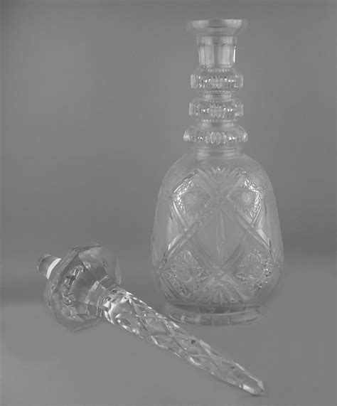 Lot Massive Cut Glass Decanter And Stopper