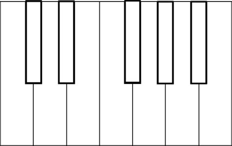 Images Of Blank Piano Keys Clipart Best