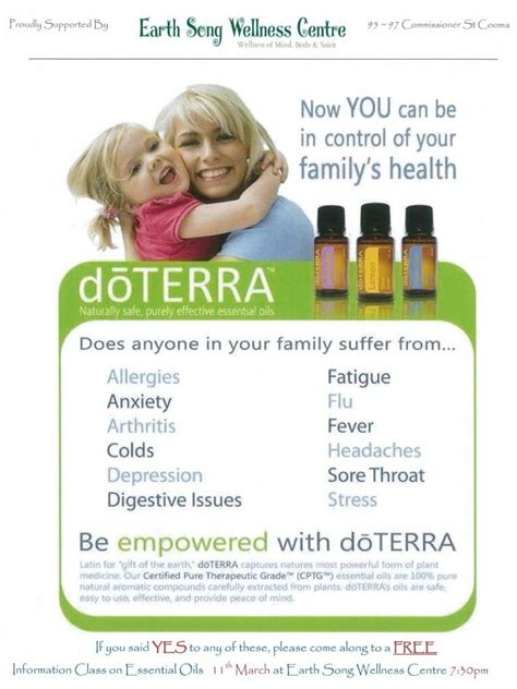 Free Doterra Information Class On Essential Oils Visit Cooma