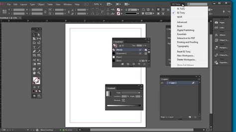 Indesign Cc Workspace Youtube
