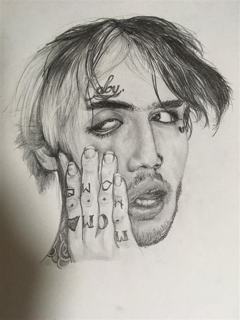 Lil Peep On Paper How Do I Do Sketches Rapper Art Drawings