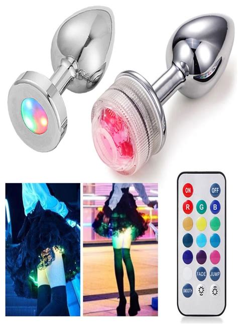 Led Butt Plug Metal Anal With Light Sex Games For Couples Luminous Cork