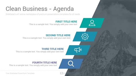 Just press one button and get the necessary element! Clean Free PowerPoint Template - Free Download