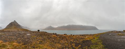 Westfjords Of Iceland Panorama Of Troed Scenic Lookout Along Djupvegur