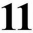 Number 11 In Black Times New Roman Serif Font Typeface Sticker 