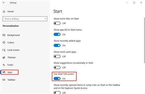 How To Turn On Full Screen Start Menu On Windows 10 Bitwarsoft