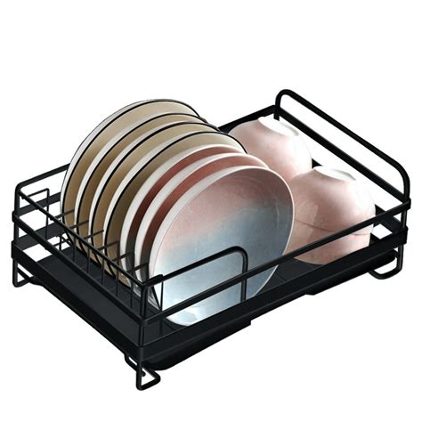 Small Dish Storage Rack Drainer Kitchen Utensils With Detachable
