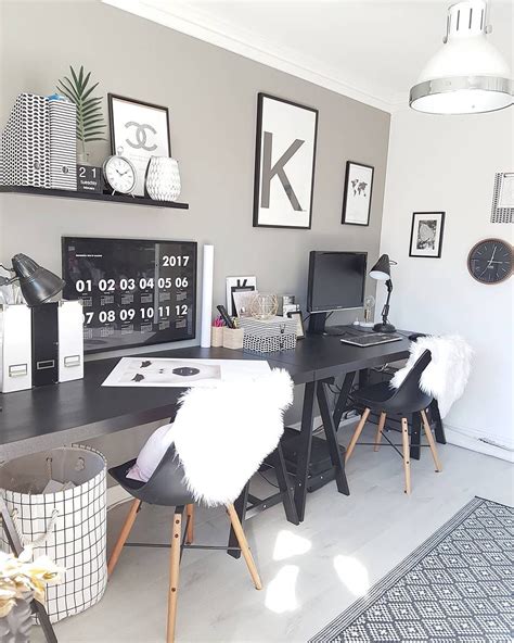Pin By 𝕰𝖑𝖑𝖊 On Interior Design White Office Decor White Office