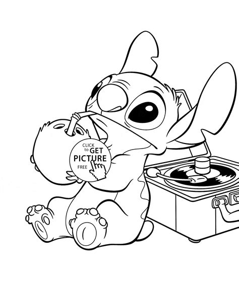 Funny Stitch Lilo And Stich Coloring Page For Kids Disney Coloring