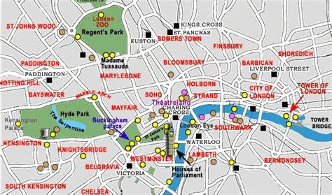 Map Of Central London For Tourists Google Search Mappa Di Londra