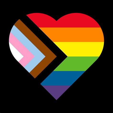 Progress Pride Flag Heart Pride Month Lgbtqia Love Identity Tank