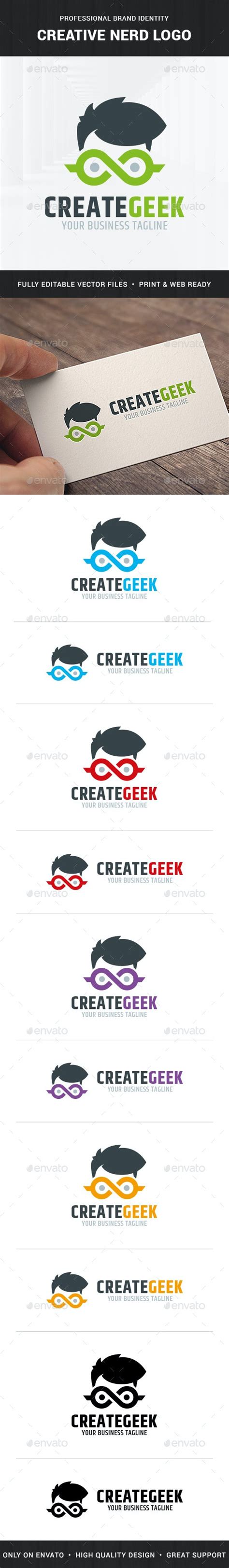 Creative Nerd Logo Template By Liveatthebbq Graphicriver