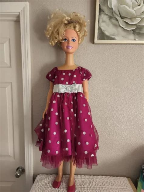 Vintage My Life Size Mattel Barbie Doll In Tall Blonde Curly Hair
